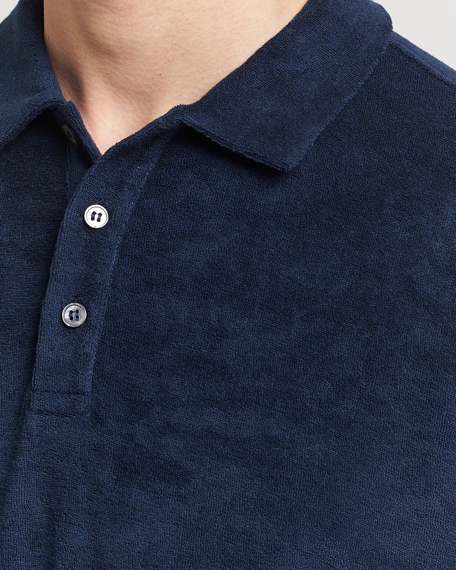 Herre | Polotrøjer | Zanone | Terry Cotton Polo Navy