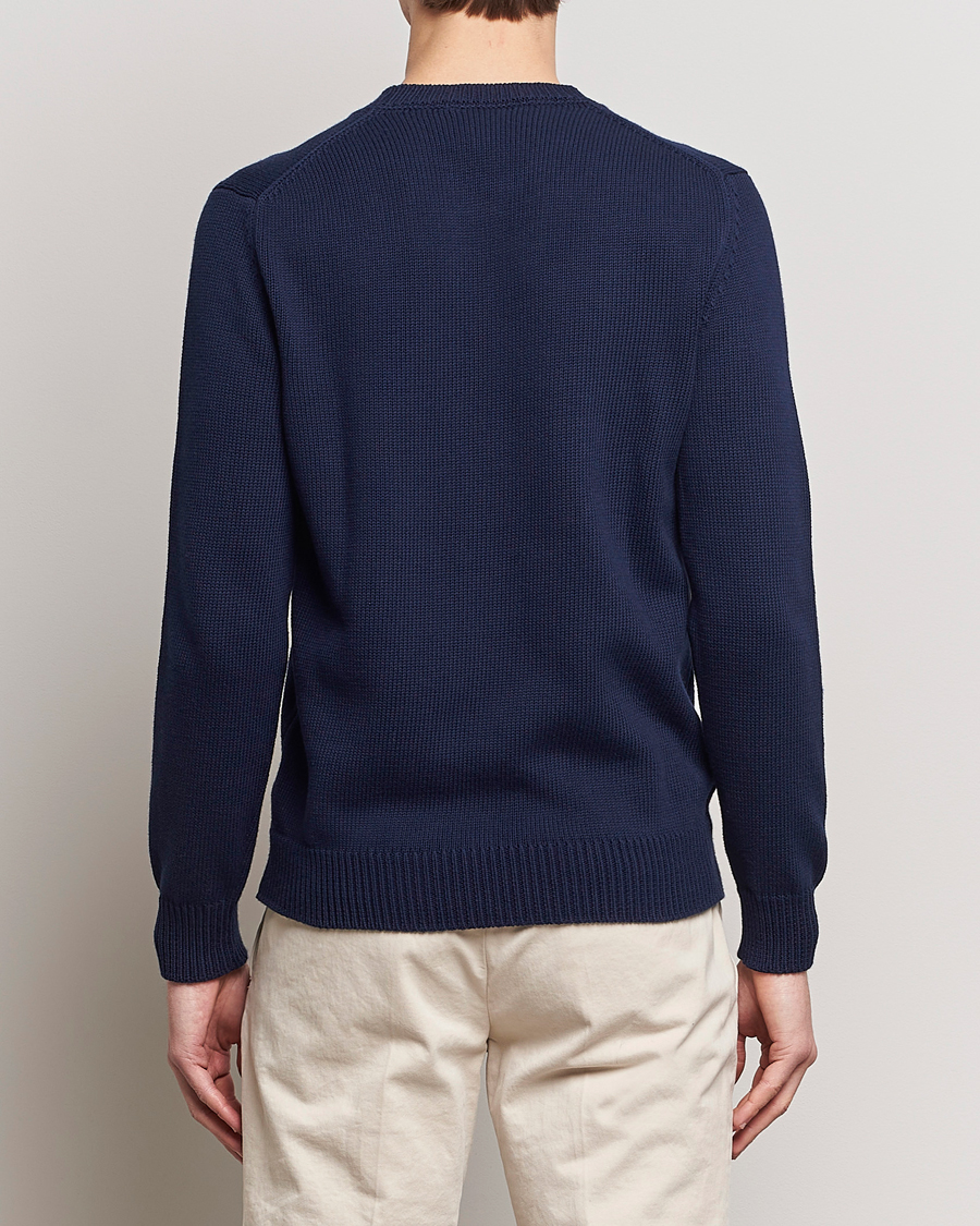 Herre | Trøjer | Zanone | Soft Cotton Crewneck Sweater Navy