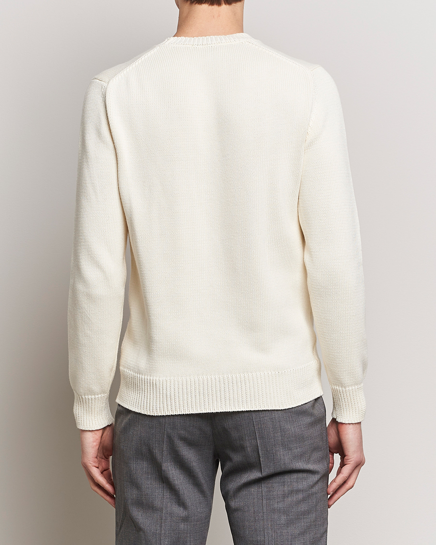 Herre | Trøjer | Zanone | Soft Cotton Crewneck Sweater Off White