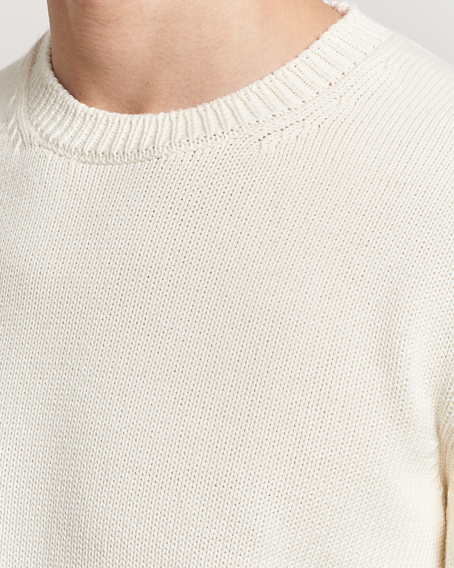 Herre | Trøjer | Zanone | Soft Cotton Crewneck Sweater Off White