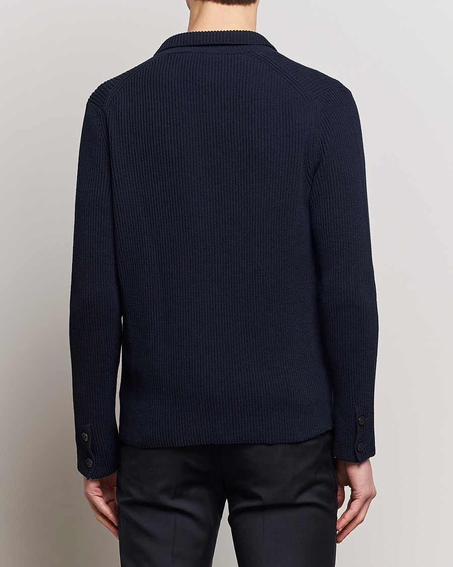 Herre | Blazere & jakker | Zanone | Cotton Rib Knitted Blazer Navy