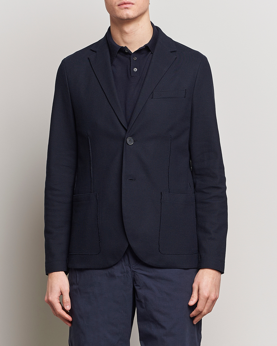 Herre | Afdelinger | Harris Wharf London | Loro Piana Honey Comb Blazer Navy