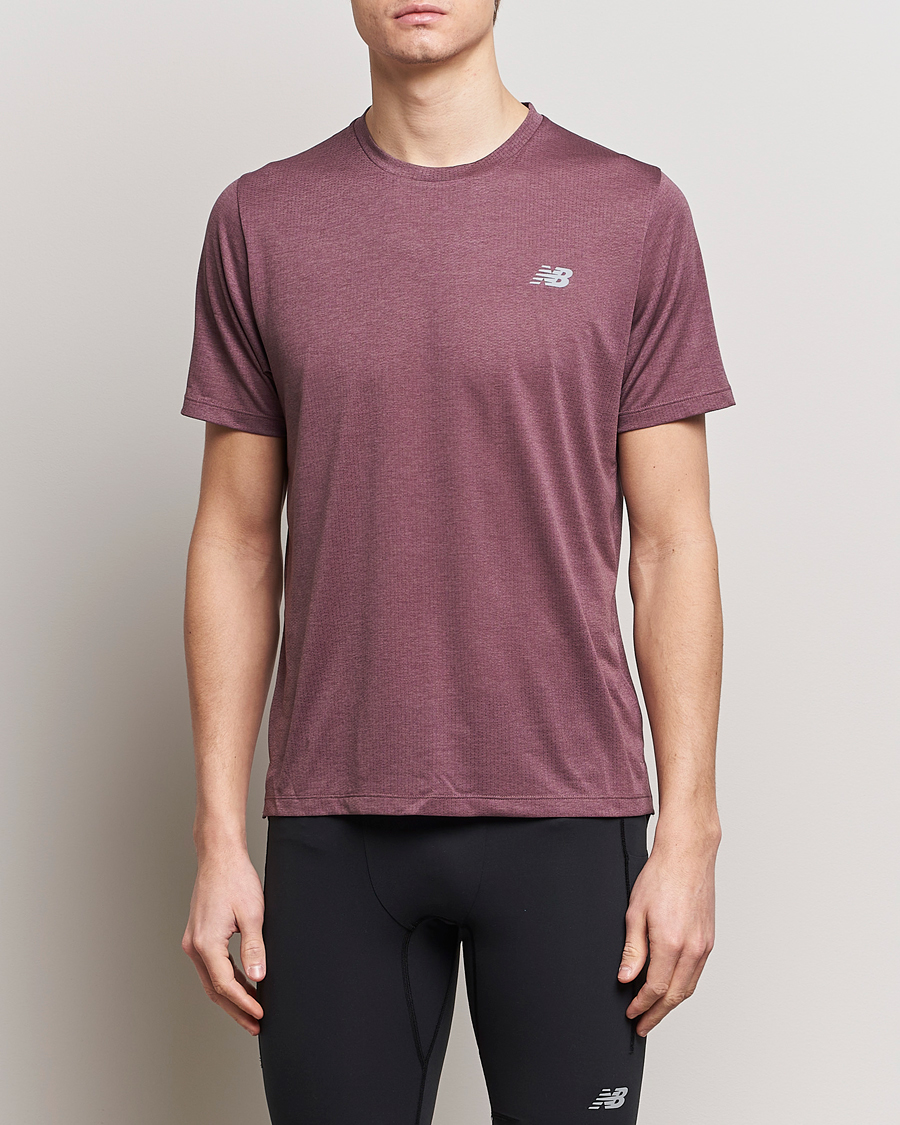 Men | Active | New Balance Running | Athletics Run T-Shirt Licorice Heather