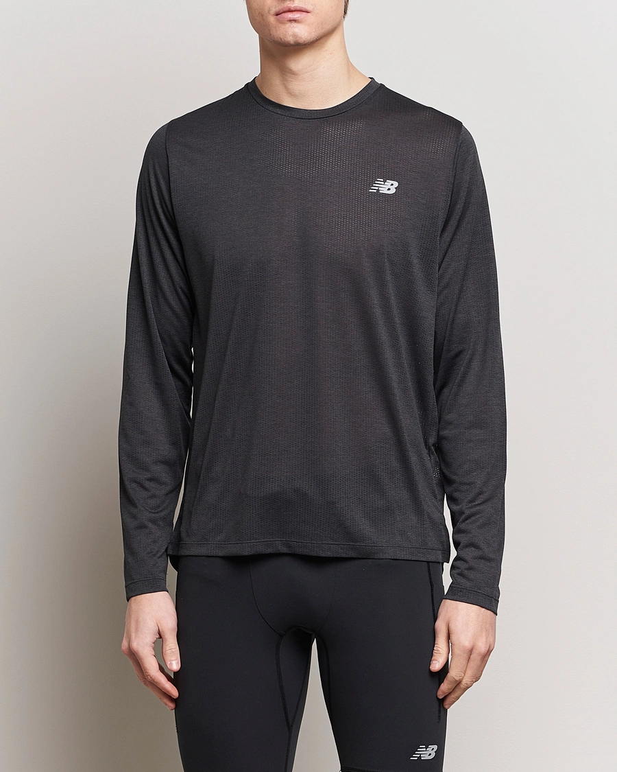 Herre | Active | New Balance Running | Athletics Run Long Sleeve T-Shirt Black