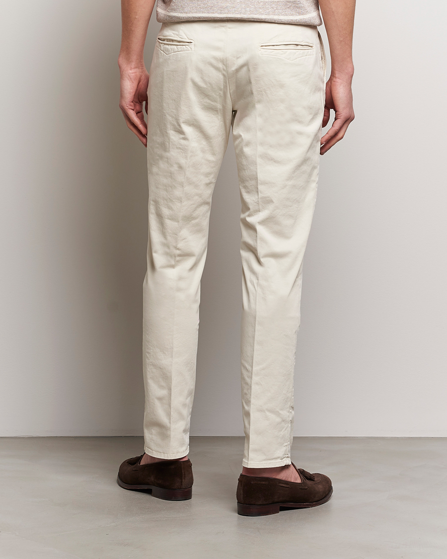 Herre | Bukser | Incotex | Slim Fit Garment Dyed Slacks Off White