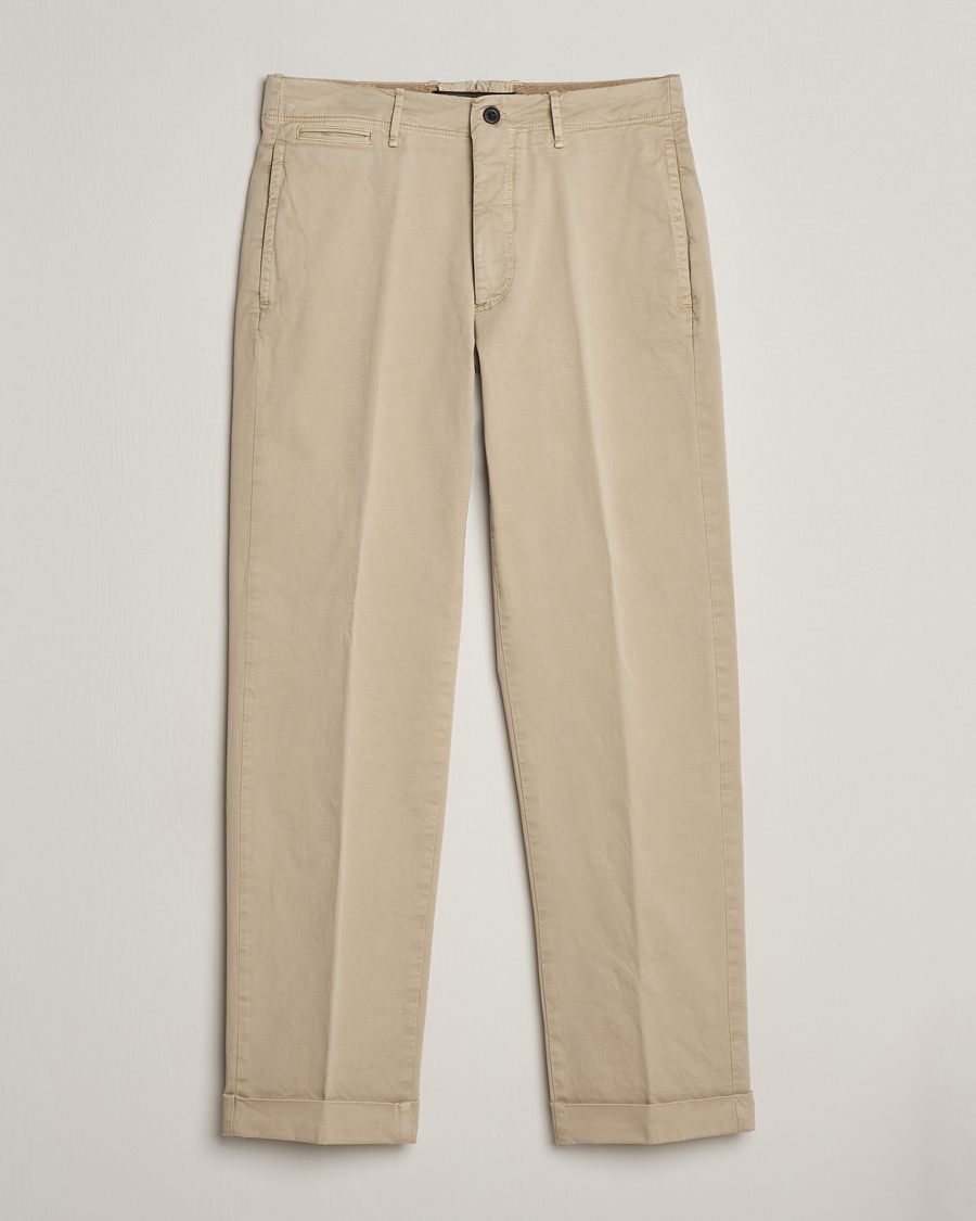 Herr |  | Incotex | Regular Fit Cotton Stretch Slacks Beige