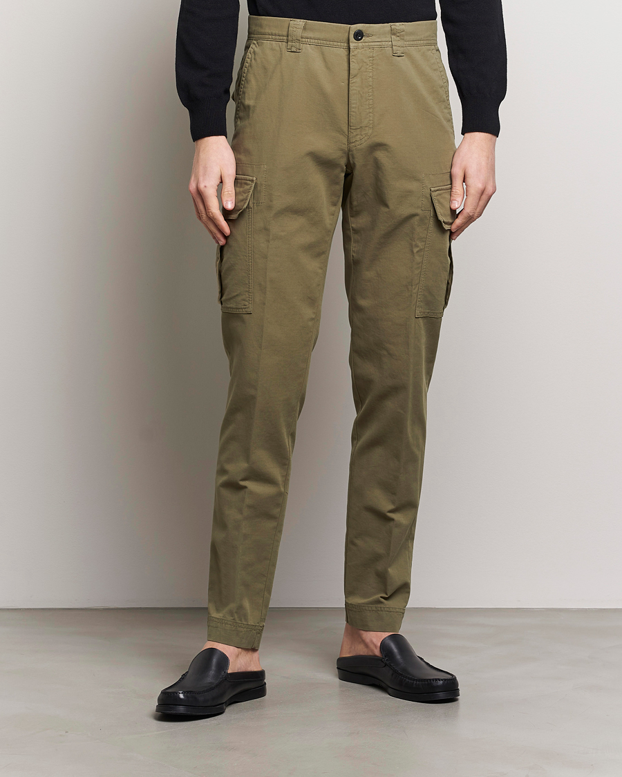 Herre | Cargobukser | Incotex | Slim Fit Cargo Pants Military Green