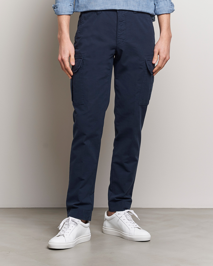 Herre | Italian Department | Incotex | Slim Fit Cargo Pants Navy