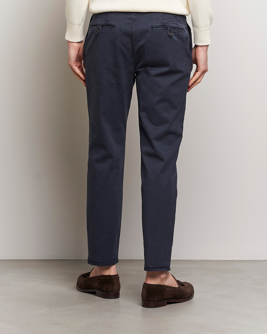 Herre | Bukser | Incotex | Tapered Fit Pleated Slacks Navy
