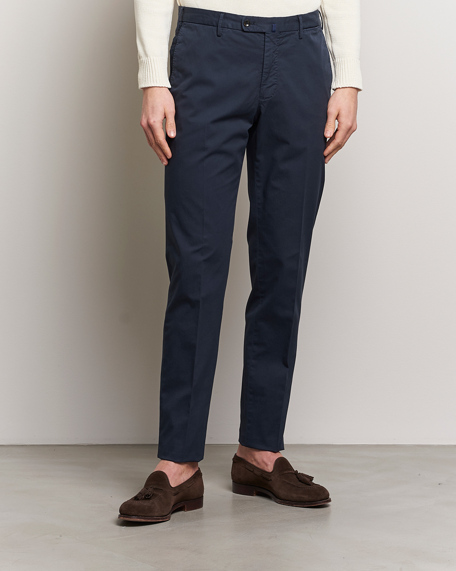 Herre | Italian Department | Incotex | Regular Fit Comfort Chinos Navy