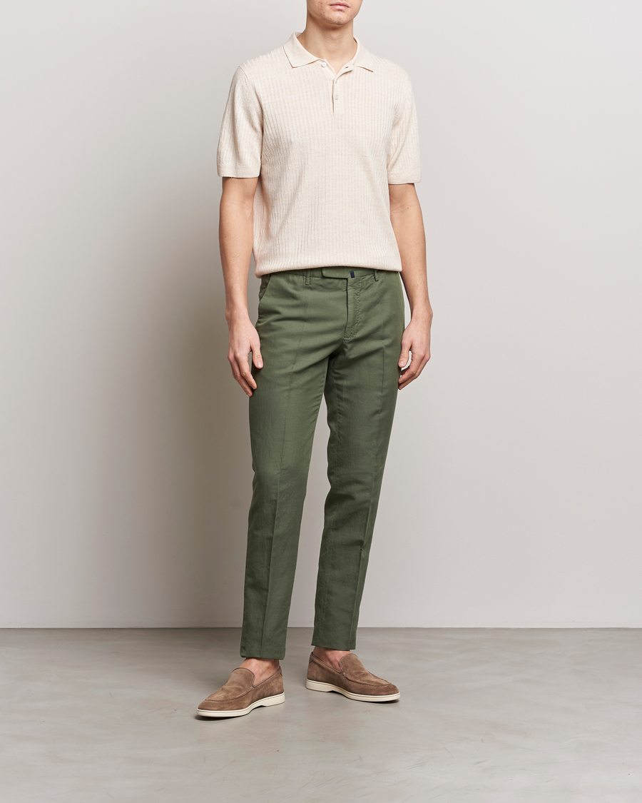Herre | Bukser | Incotex | Slim Fit Chinolino Trousers Dark Green