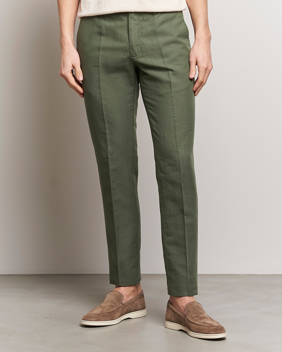 Herre | Afdelinger | Incotex | Slim Fit Chinolino Trousers Dark Green