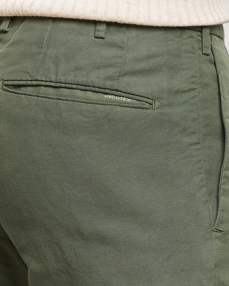 Herre | Bukser | Incotex | Slim Fit Chinolino Trousers Dark Green