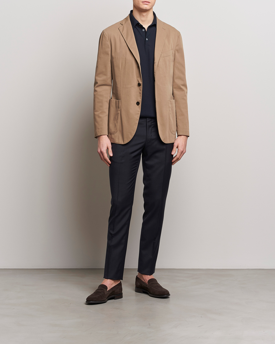 Herre | Bukser | Incotex | Slim Fit Tropical Wool Trousers Navy