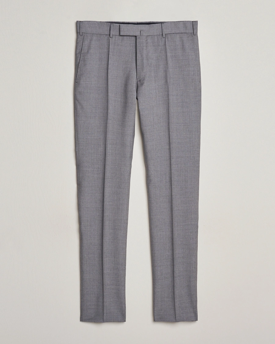 Herr |  | Incotex | Slim Fit Tropical Wool Trousers Light Grey