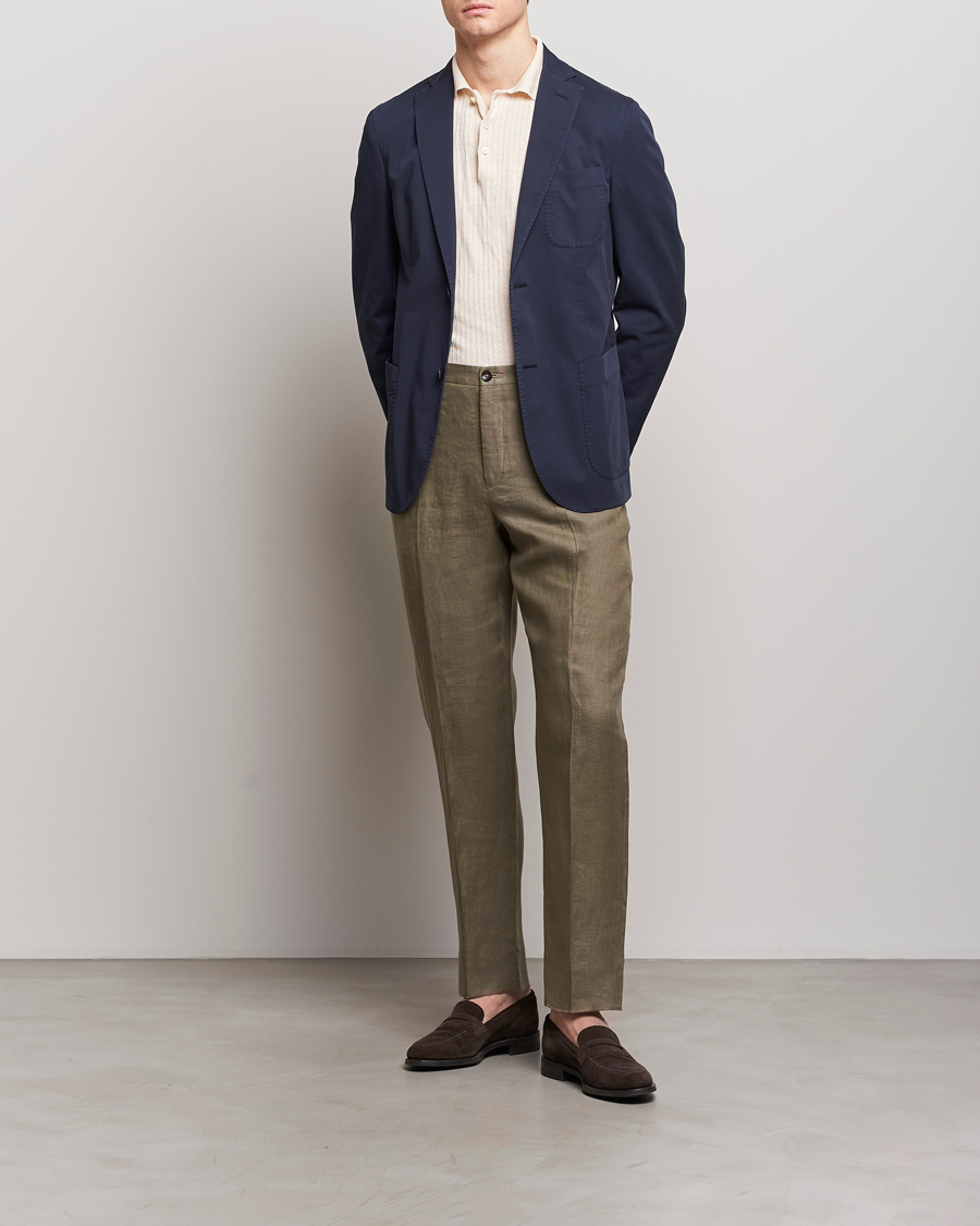 Herre | Blazere & jakker | Incotex | Unconstructed Comfort Cotton Blazer Navy