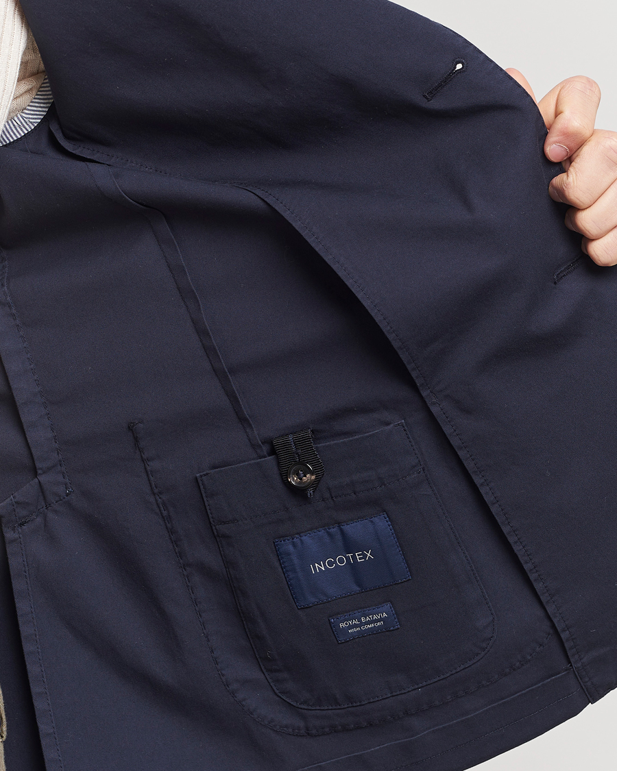 Herre | Blazere & jakker | Incotex | Unconstructed Comfort Cotton Blazer Navy