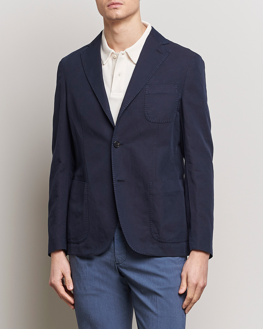 Herre | Italian Department | Incotex | Unconstructed Chinolino Blazer Navy