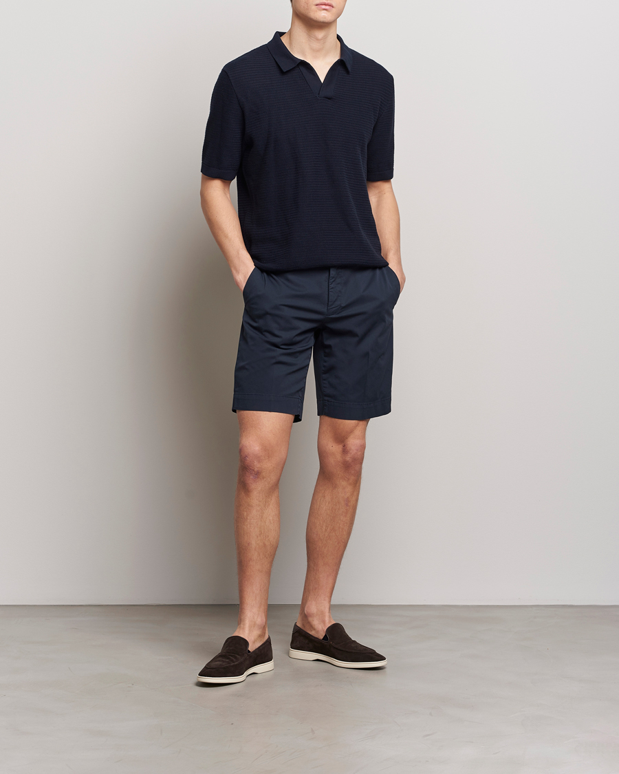 Herre | Shorts | Incotex | Cotton Comfort Shorts Navy