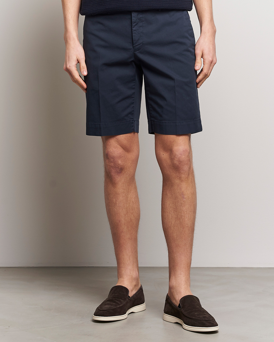 Herre | Chino shorts | Incotex | Cotton Comfort Shorts Navy