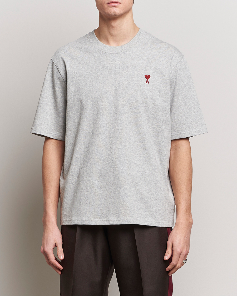 Herre | Contemporary Creators | AMI | Heart Logo T-Shirt Heather Grey