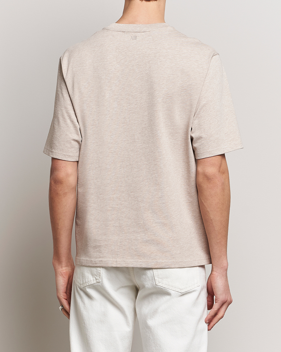 Herre | T-Shirts | AMI | Heart Logo T-Shirt Heather Light Beige