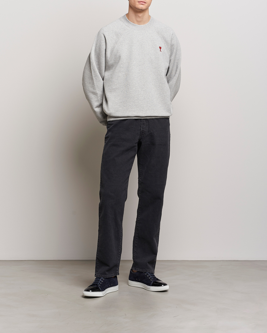 Herre | Trøjer | AMI | Heart Logo Sweatshirt Heather Grey