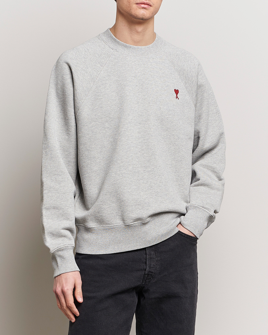 Herre | Udsalg tøj | AMI | Heart Logo Sweatshirt Heather Grey