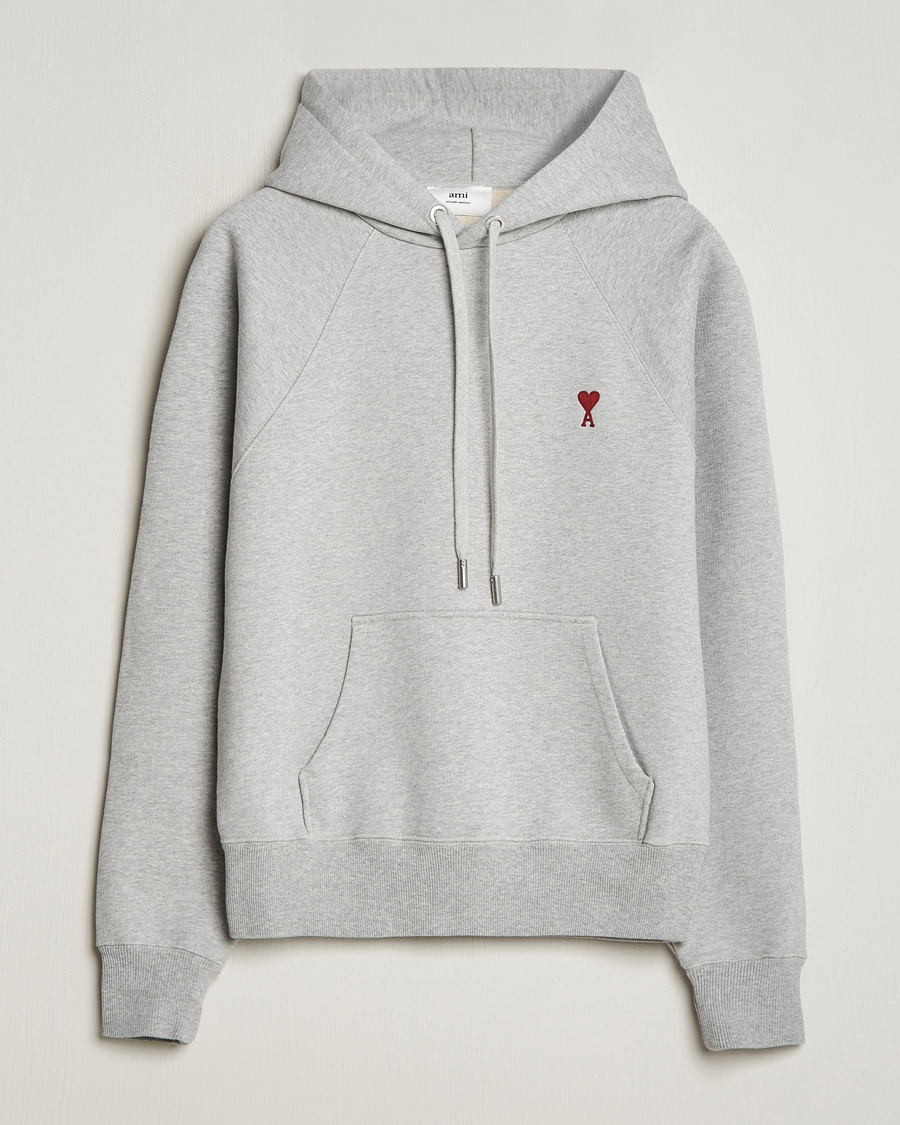 Herre | Trøjer | AMI | Heart Logo Hoodie Heather Grey