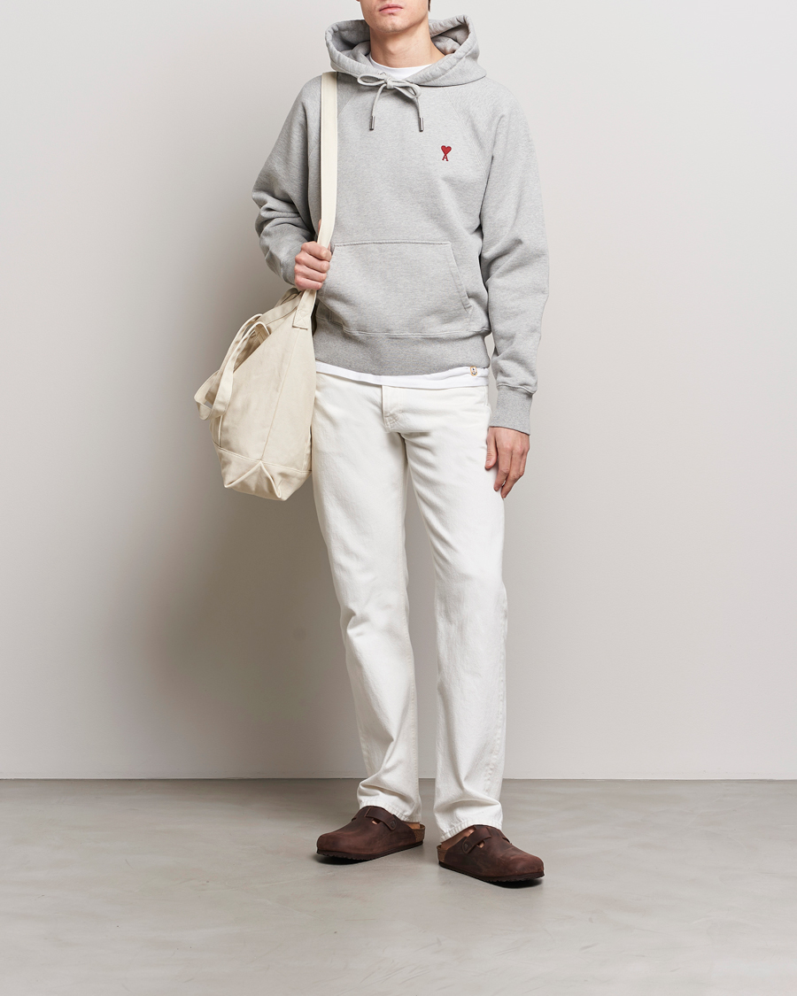 Herre | Trøjer | AMI | Heart Logo Hoodie Heather Grey