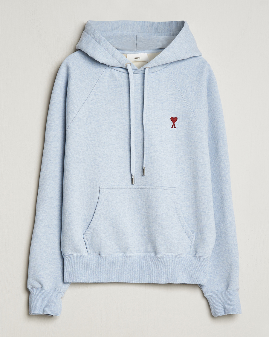 Herre | Trøjer | AMI | Heart Logo Hoodie Heather Blue