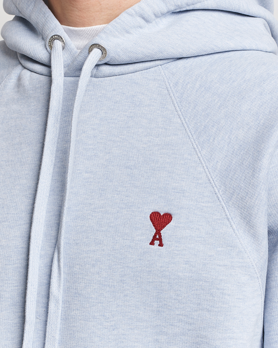 Herre | Trøjer | AMI | Heart Logo Hoodie Heather Blue
