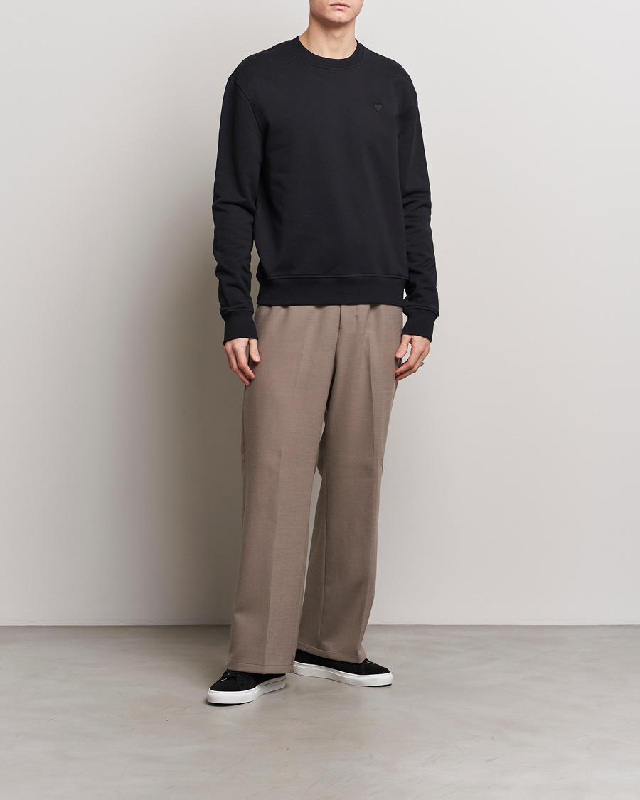Herre | Trøjer | AMI | Tonal Heart Logo Sweatshirt Black