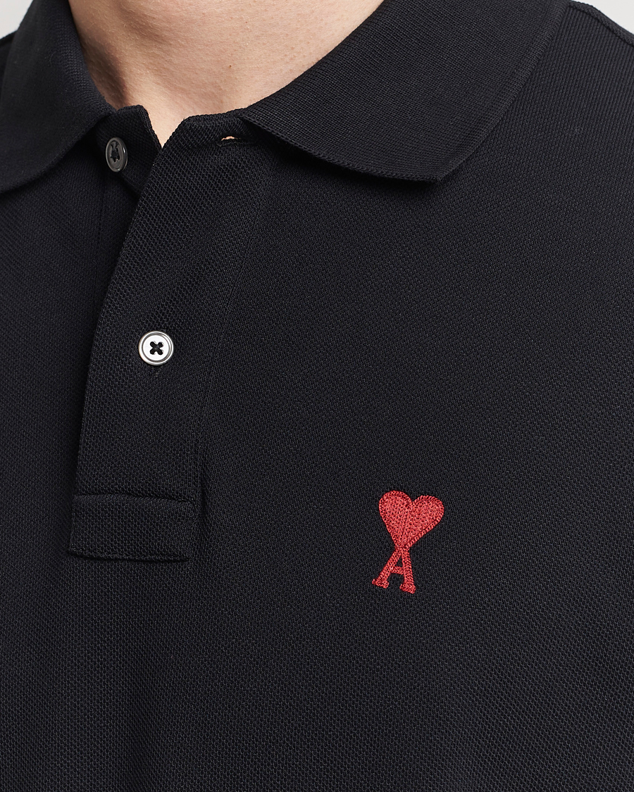 Herre | Polotrøjer | AMI | Heart Logo Piquet Polo Black
