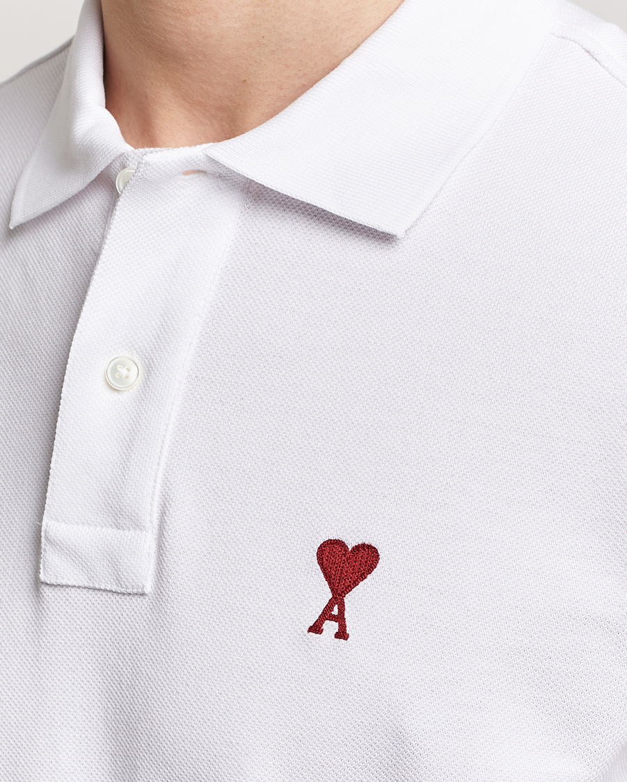 Herre | Polotrøjer | AMI | Heart Logo Piquet Polo White