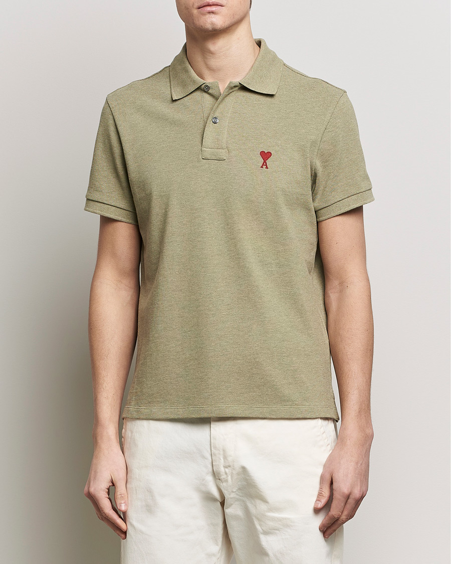 Herre | Afdelinger | AMI | Heart Logo Piquet Polo Heather Sage