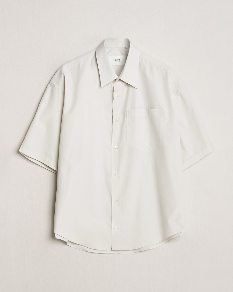 Herre | Skjorter | AMI | Boxy Fit Short Sleeve Shirt Chalk White