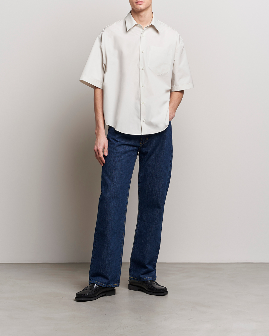 Herre | Skjorter | AMI | Boxy Fit Short Sleeve Shirt Chalk White
