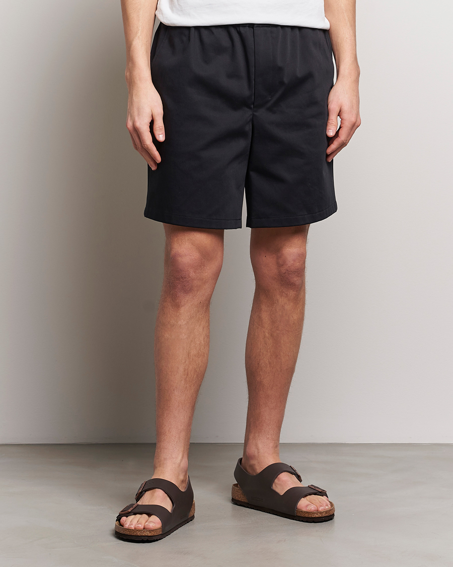 Herre | Afdelinger | AMI | Cotton Drawstring Shorts Black