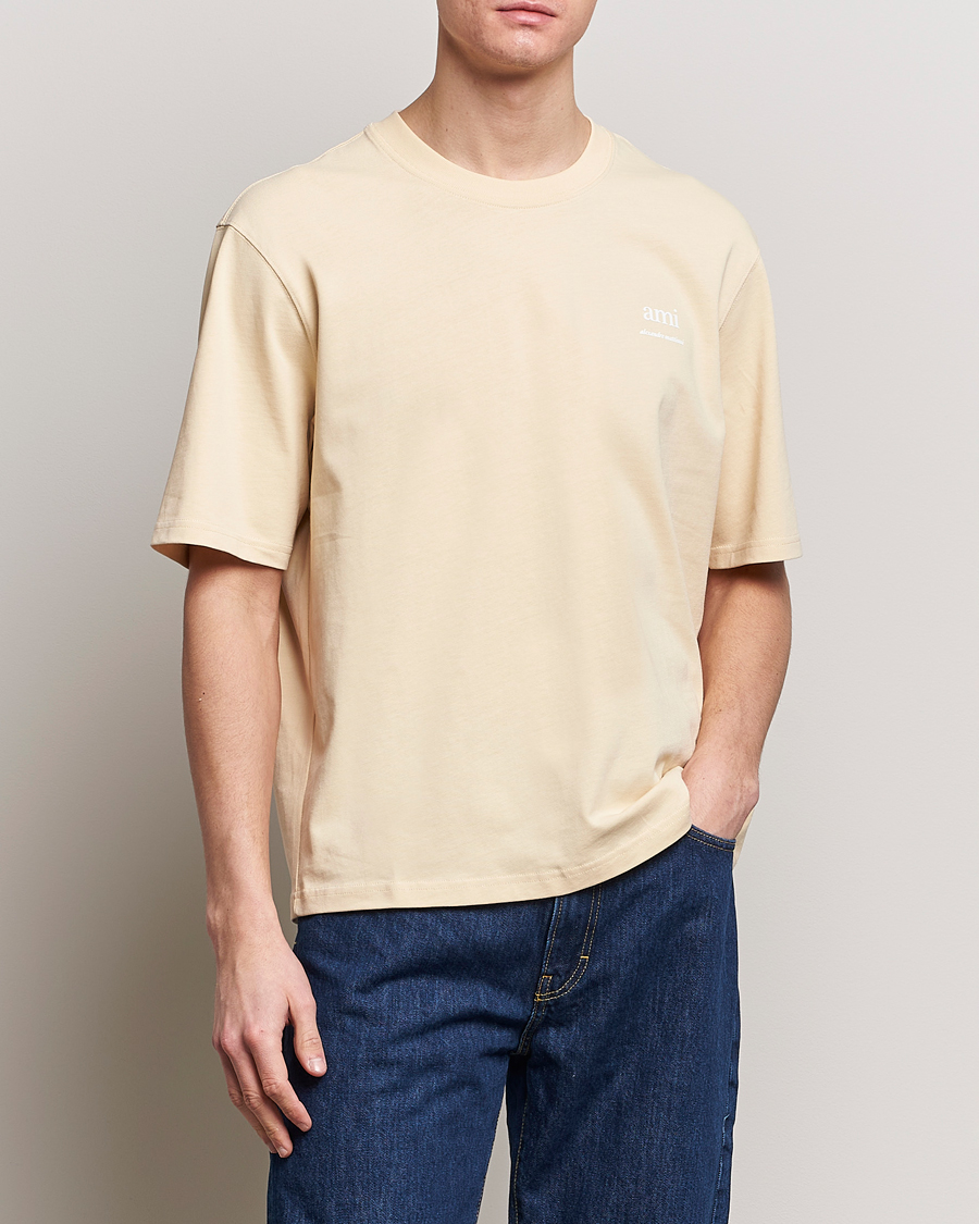 Herre | Tøj | AMI | Logo T-Shirt Dusty Yellow