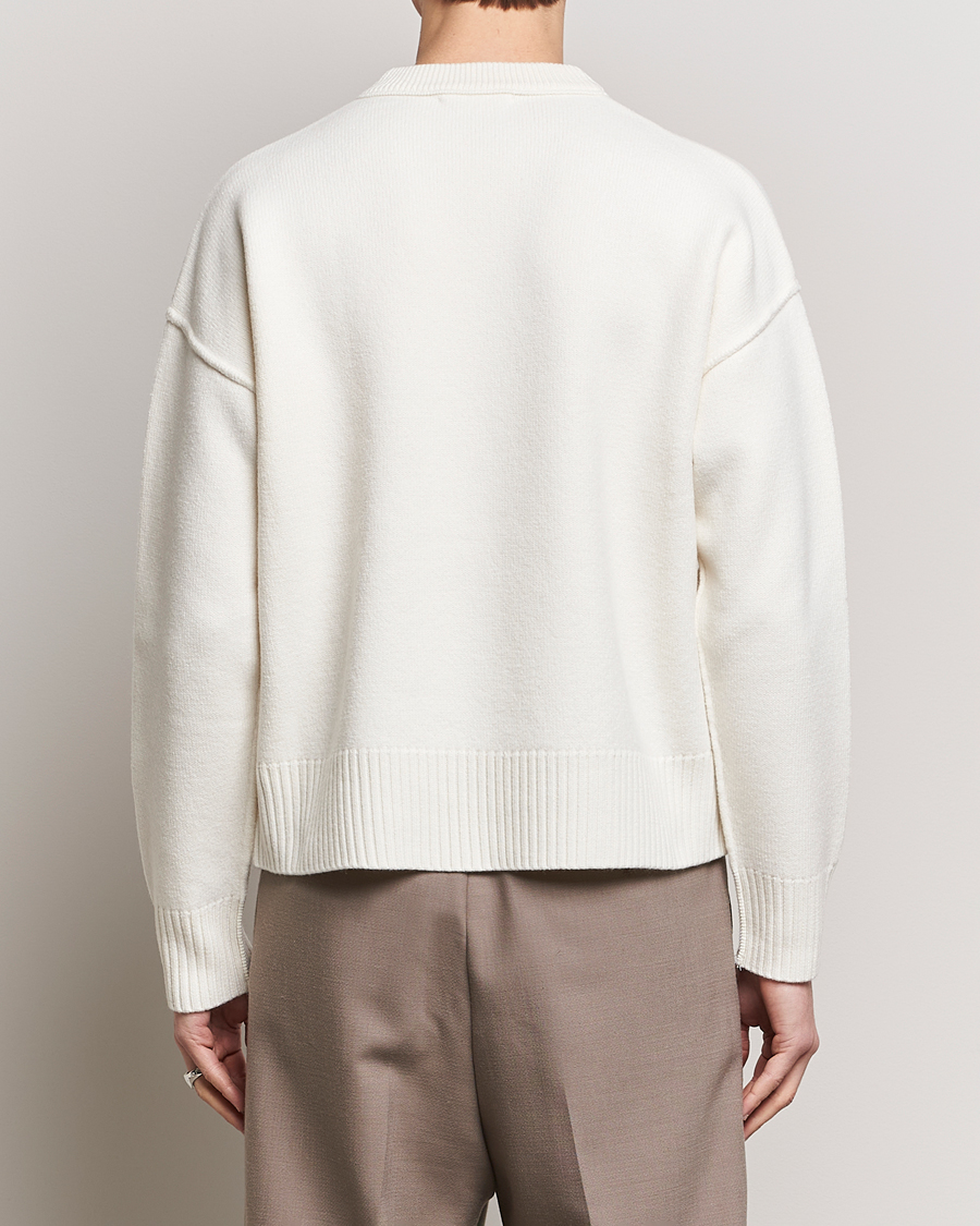 Herre | Trøjer | AMI | Big Heart Wool Sweater Off White