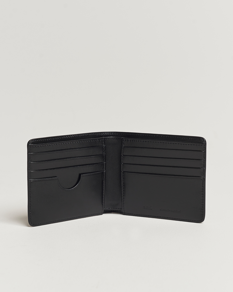 Herre | Contemporary Creators | AMI | Tonal Heart Logo Leather Wallet Black