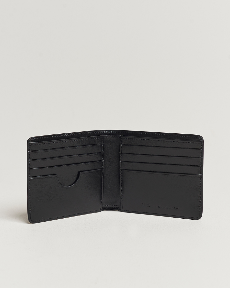 Herre | Punge | AMI | Tonal Heart Logo Leather Wallet Black