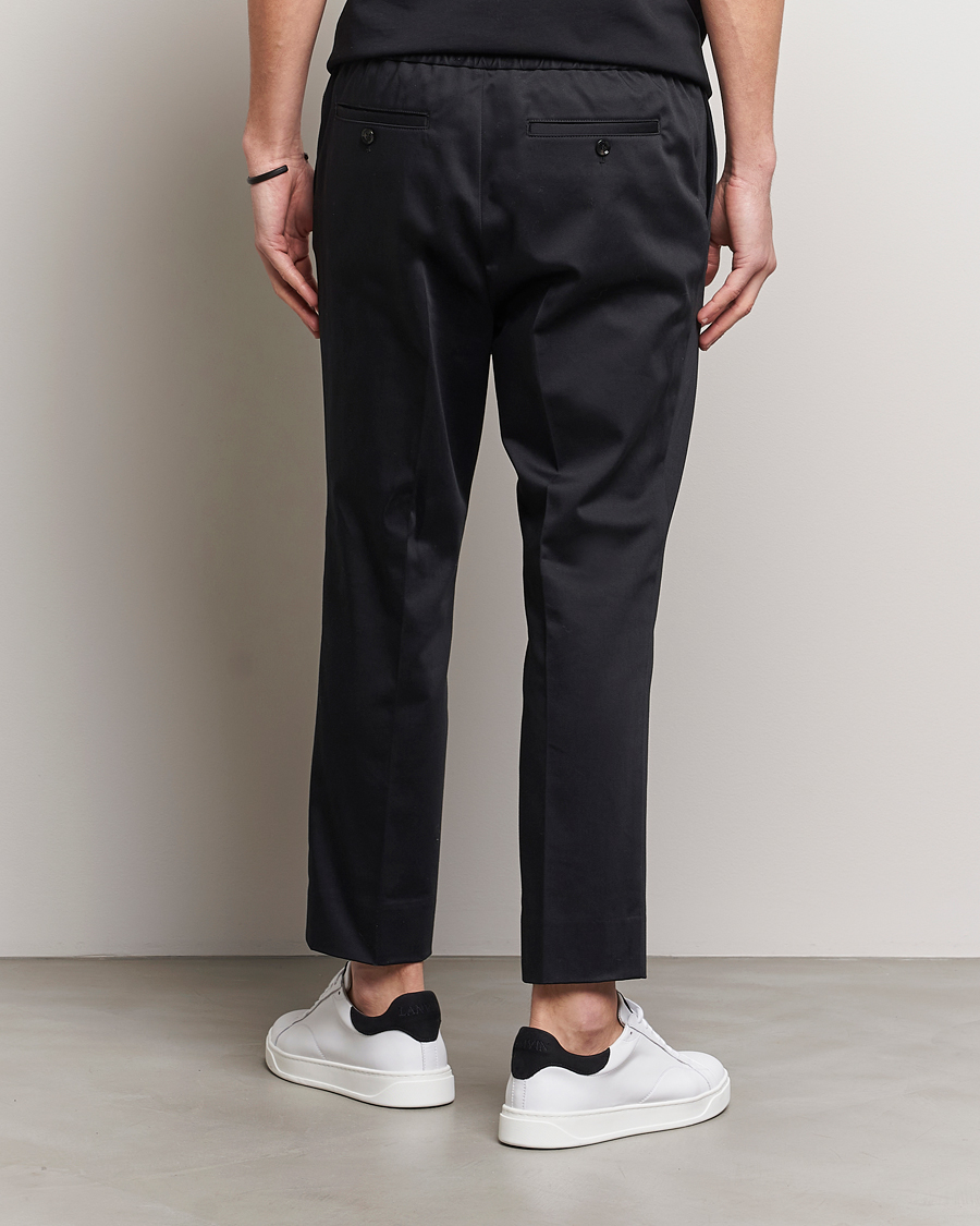 Herre | Bukser | AMI | Cotton Drawstring Trousers Black
