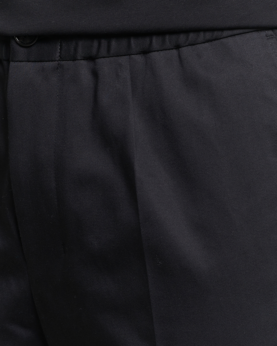 Herre | Bukser | AMI | Cotton Drawstring Trousers Black