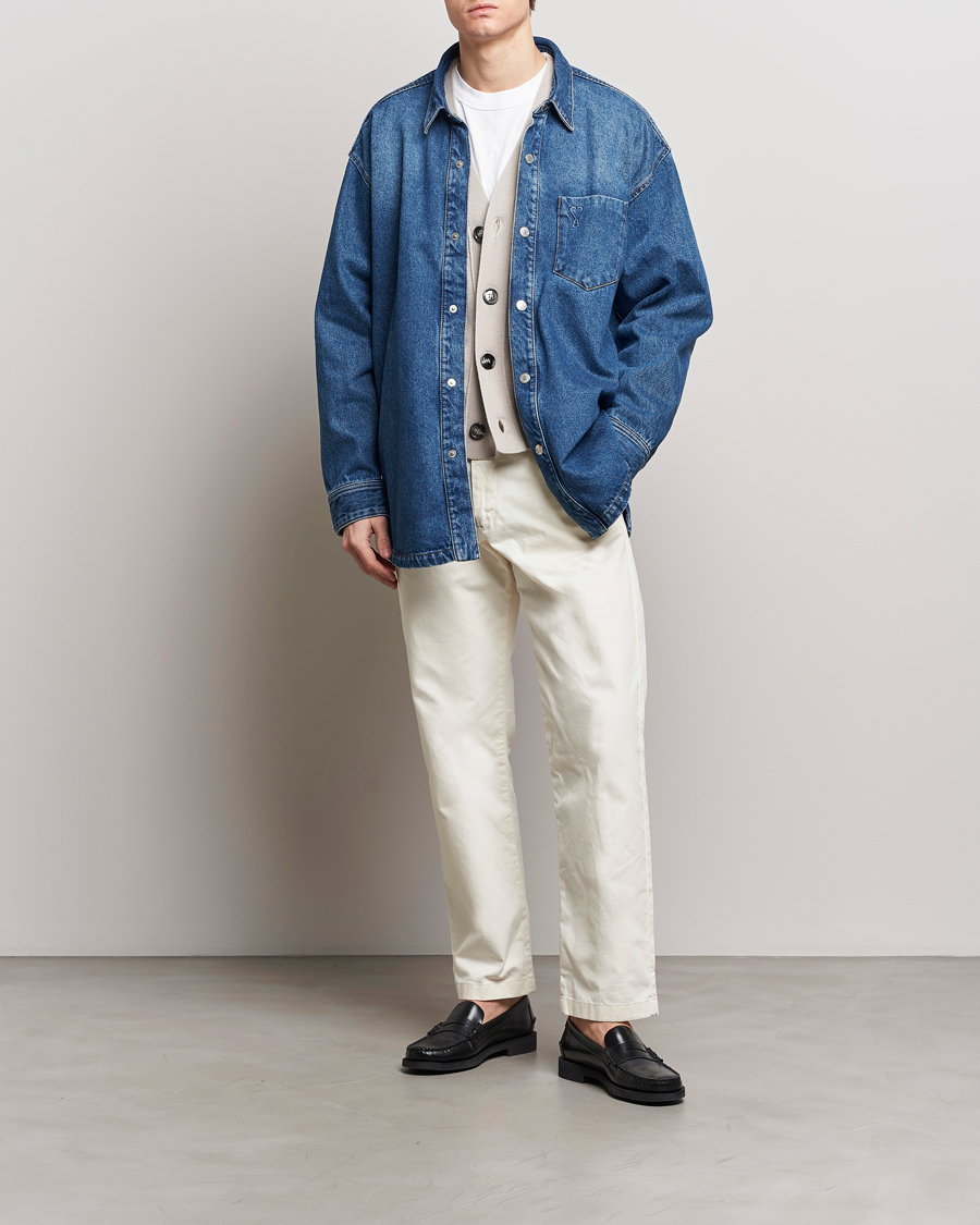 Herre | Jakker | AMI | Oversized Denim Jacket Used Blue