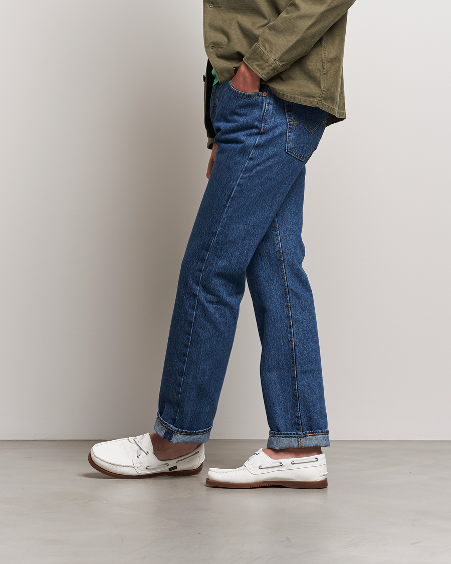 Herre | Paraboot Barth Boat Shoe White Deerskin | Paraboot | Barth Boat Shoe White Deerskin