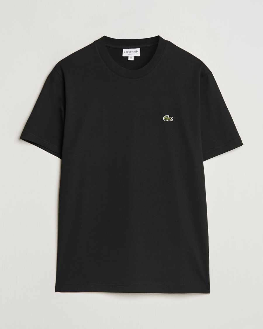 Herre | T-Shirts | Lacoste | Crew Neck T-Shirt Black