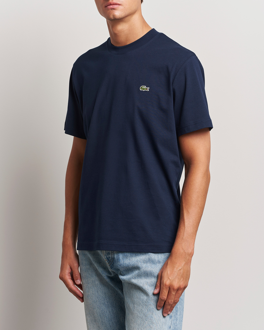 Herre | T-Shirts | Lacoste | Crew Neck T-Shirt Navy Blue
