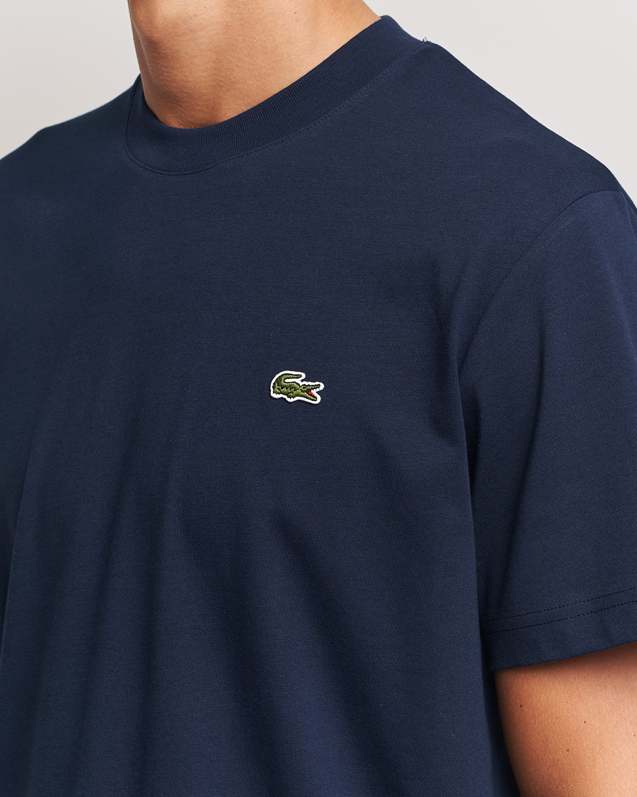 Herre | T-Shirts | Lacoste | Crew Neck T-Shirt Navy Blue